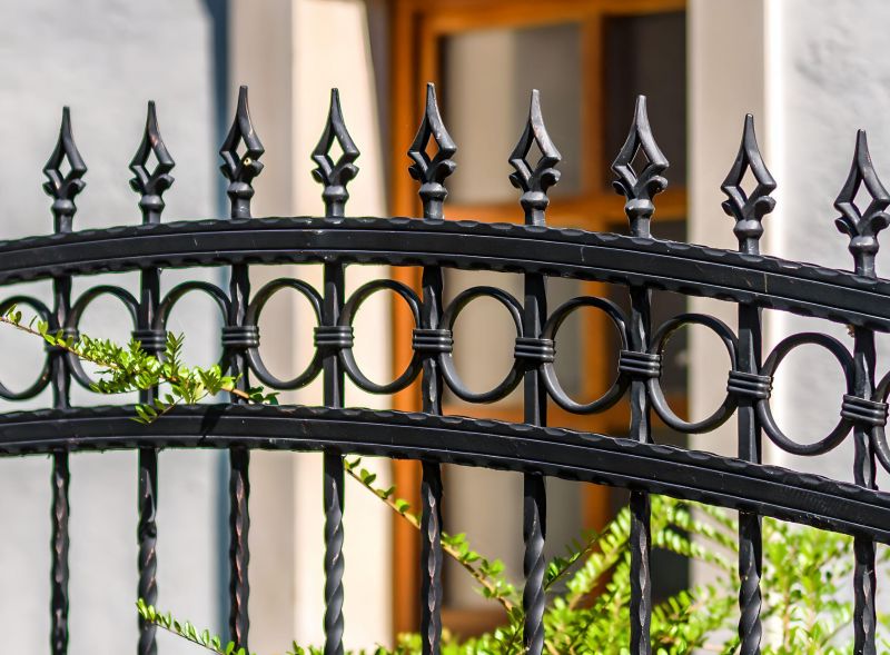 Close-up of Painted Iron Fence